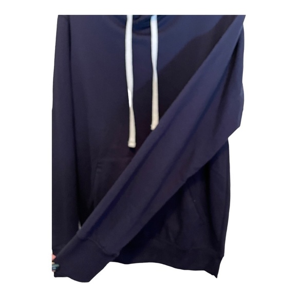 Fleece factory navy blue hoodie - Picture 4 of 8